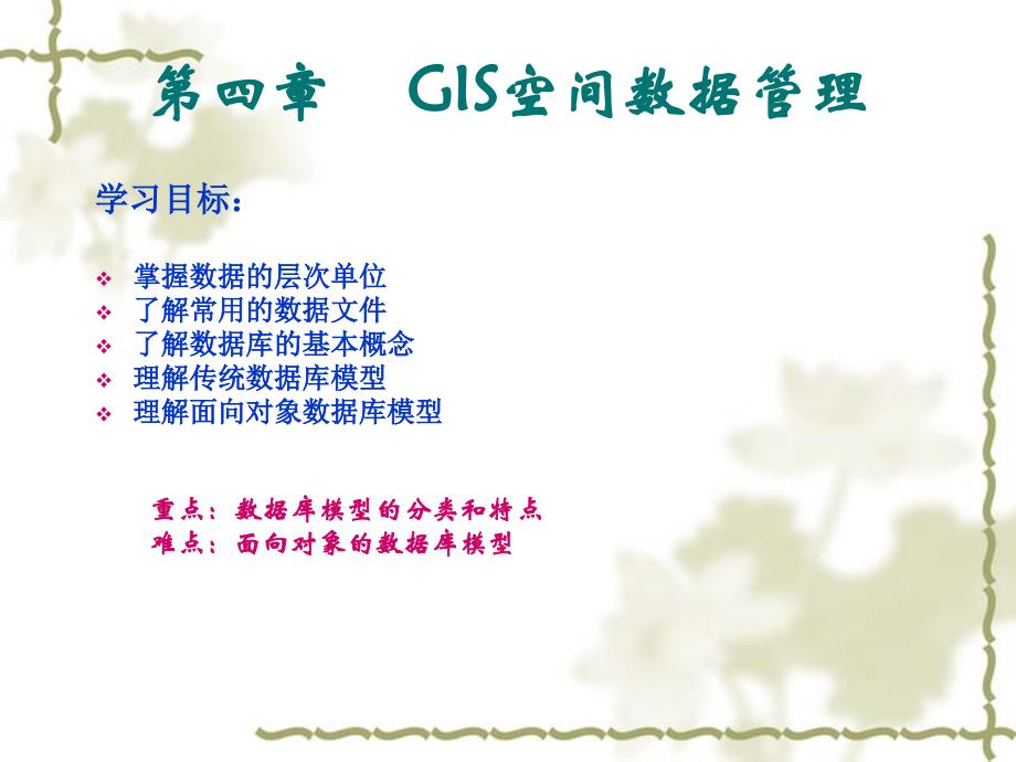 第四章-地理信息系统数据库管理(南京信息工程大学-地理信息系统GIS)_第1页