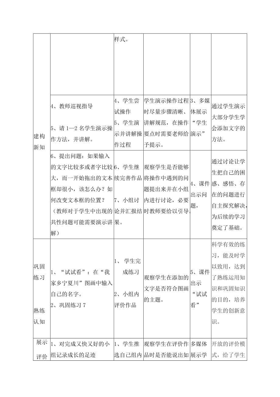 三年级下册信息技术教案－5.1在图画上添加文字｜电子工业版（宁夏）_第4页