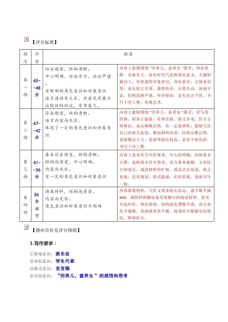 赣州市2020-2021学年度第一学期期末考试高三语文作文解析_第5页