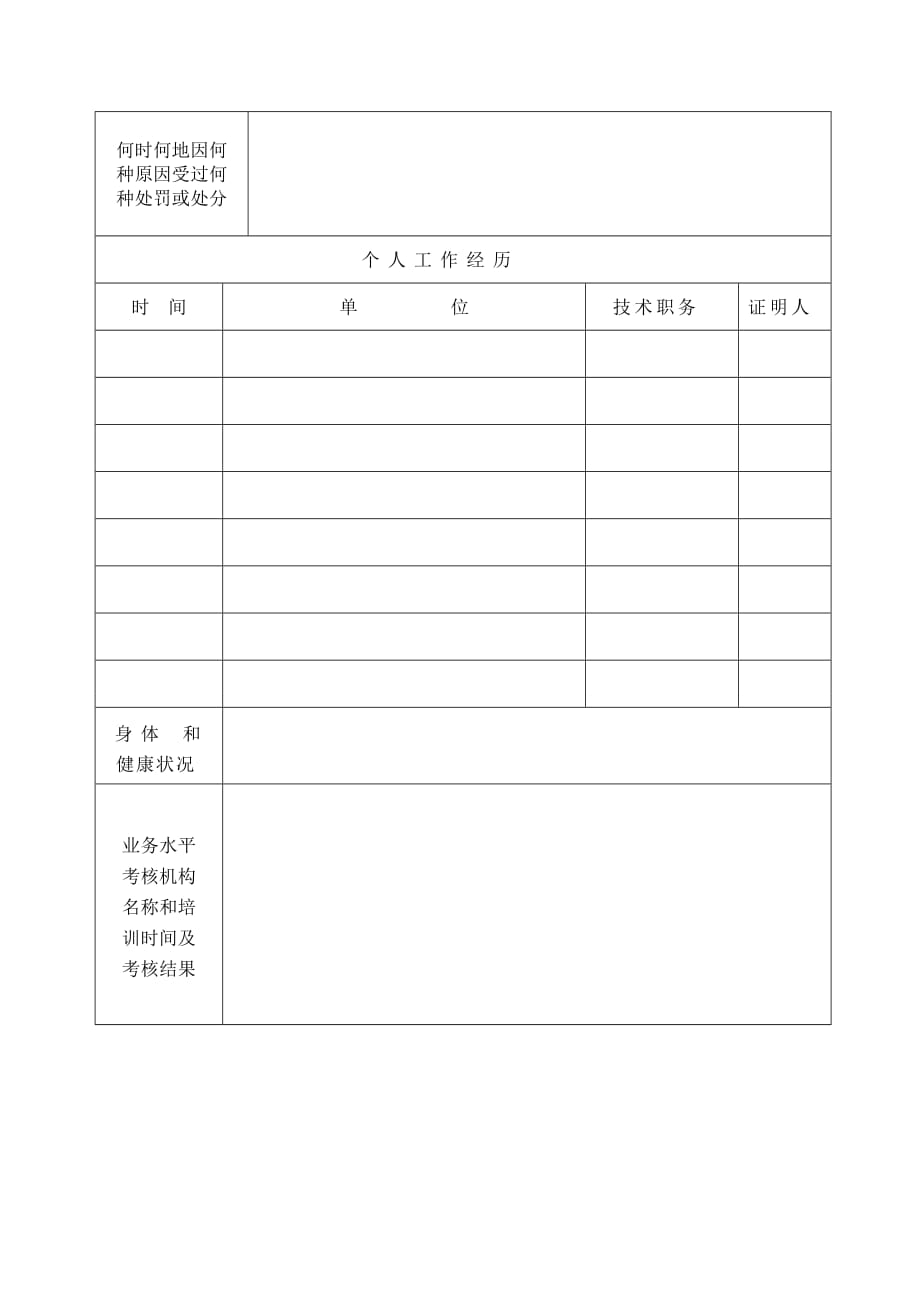 医师执业注册申请表范文_第4页