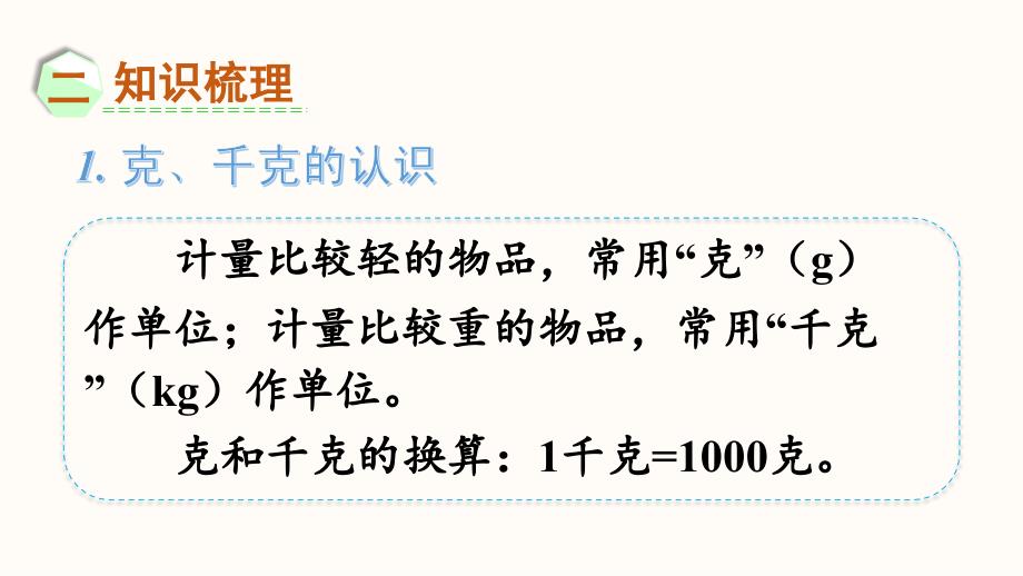 二年级下册数学课件-10 总复习 第4课时 克与千克 人教版 (共11张PPT)_第3页