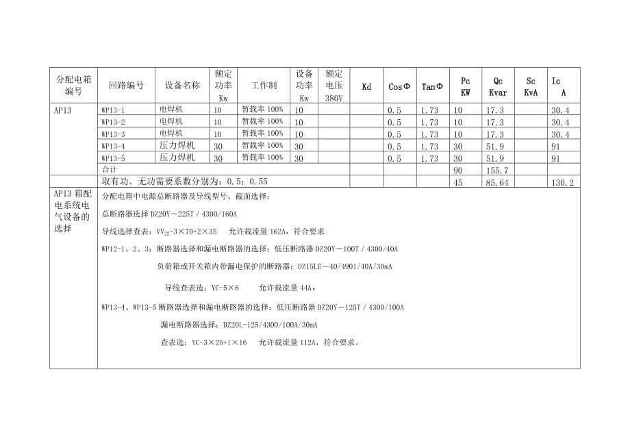 负荷计算及断路器导线选择Word版_第5页