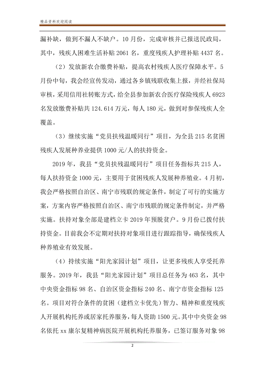 2019年残联工作总结5篇与2019年发展总结5篇-精品文档_第2页