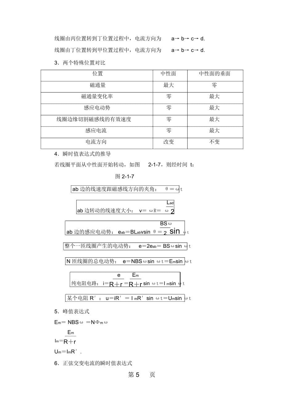 交变电流教学课件_第5页