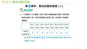 苏教版 三年级上册数学习题课件 第五单元 第1课时 解决问题的策略（1）