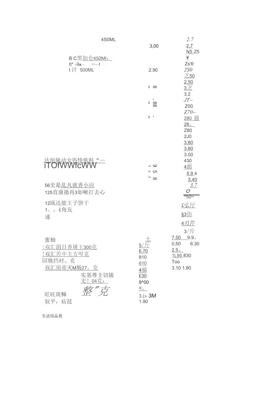 《关于超市价格的调研报告》_第5页