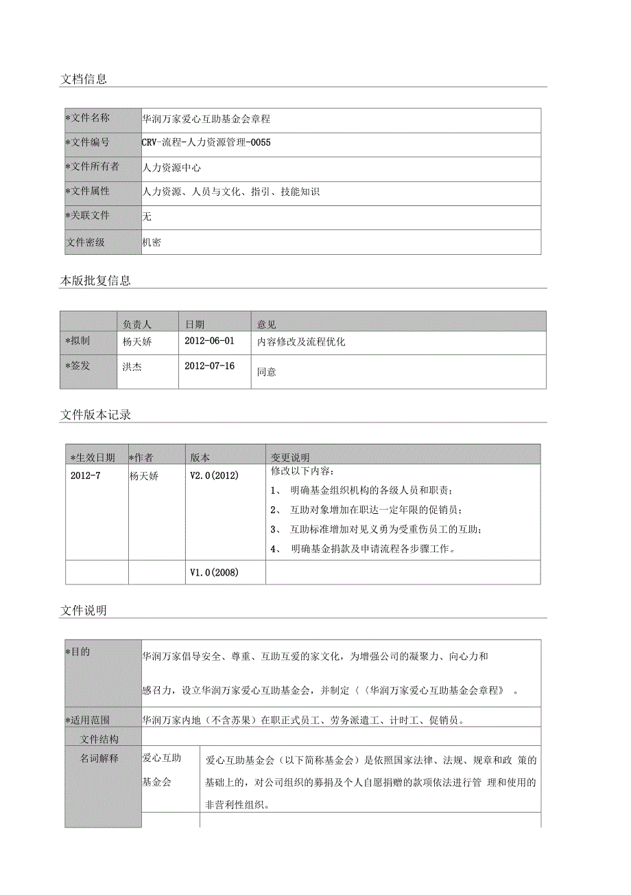 《华润万家爱心互助基金会章程..》_第1页