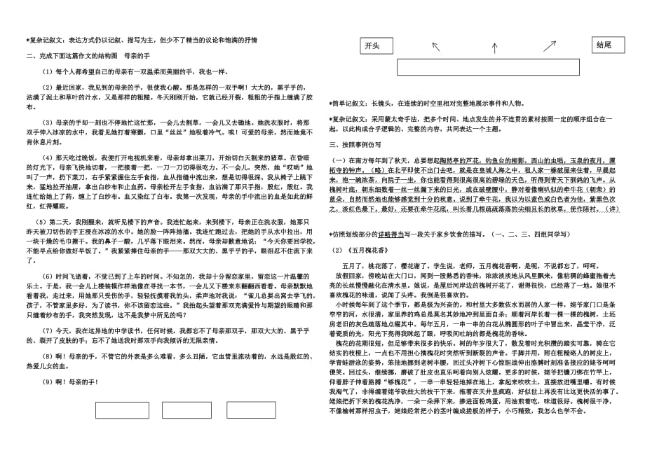 X我和我的家乡 作文学案_第4页