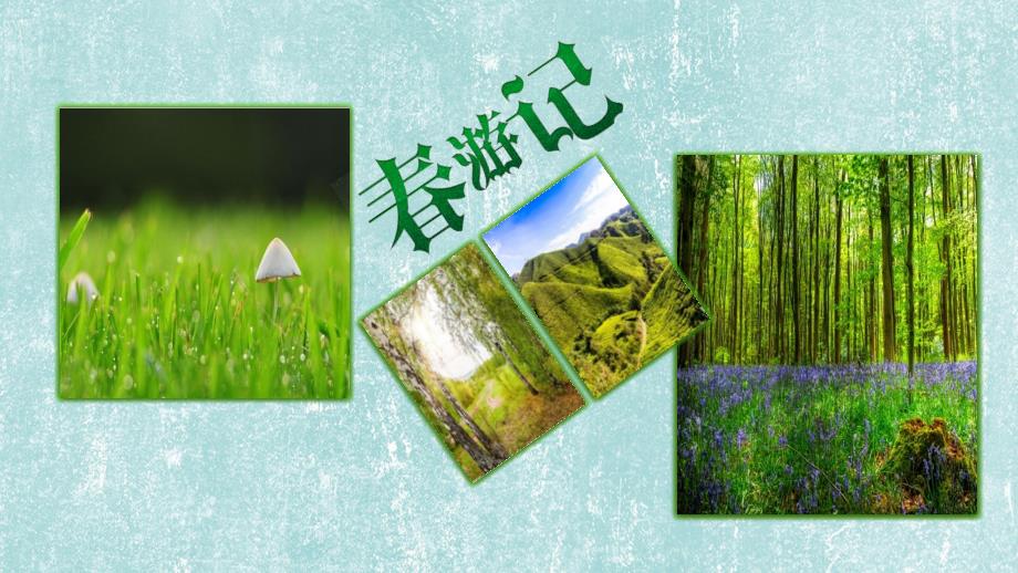 绿色清新春游旅行相册宣传PPT模板_第2页