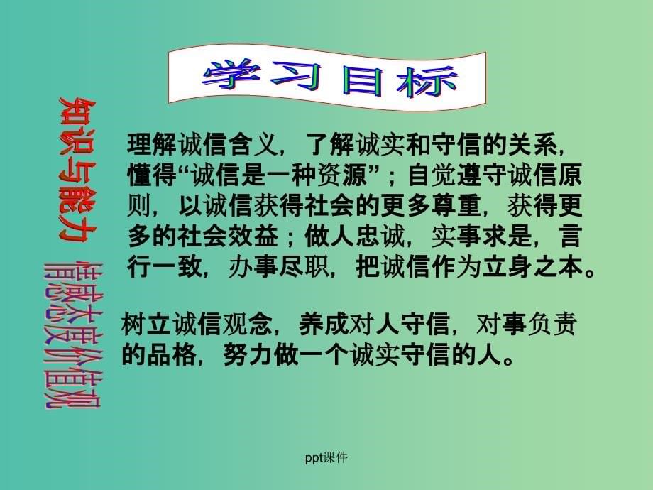 九年级政治全册 5.1 一框人贵诚信 苏教版_第5页