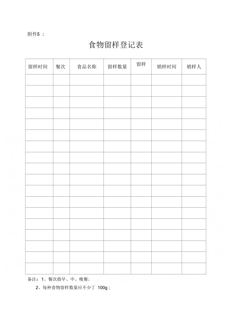 《学校食品安全管理用表》_第4页