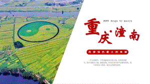 重庆潼南西部绿色最大的菜都介绍PPT模板