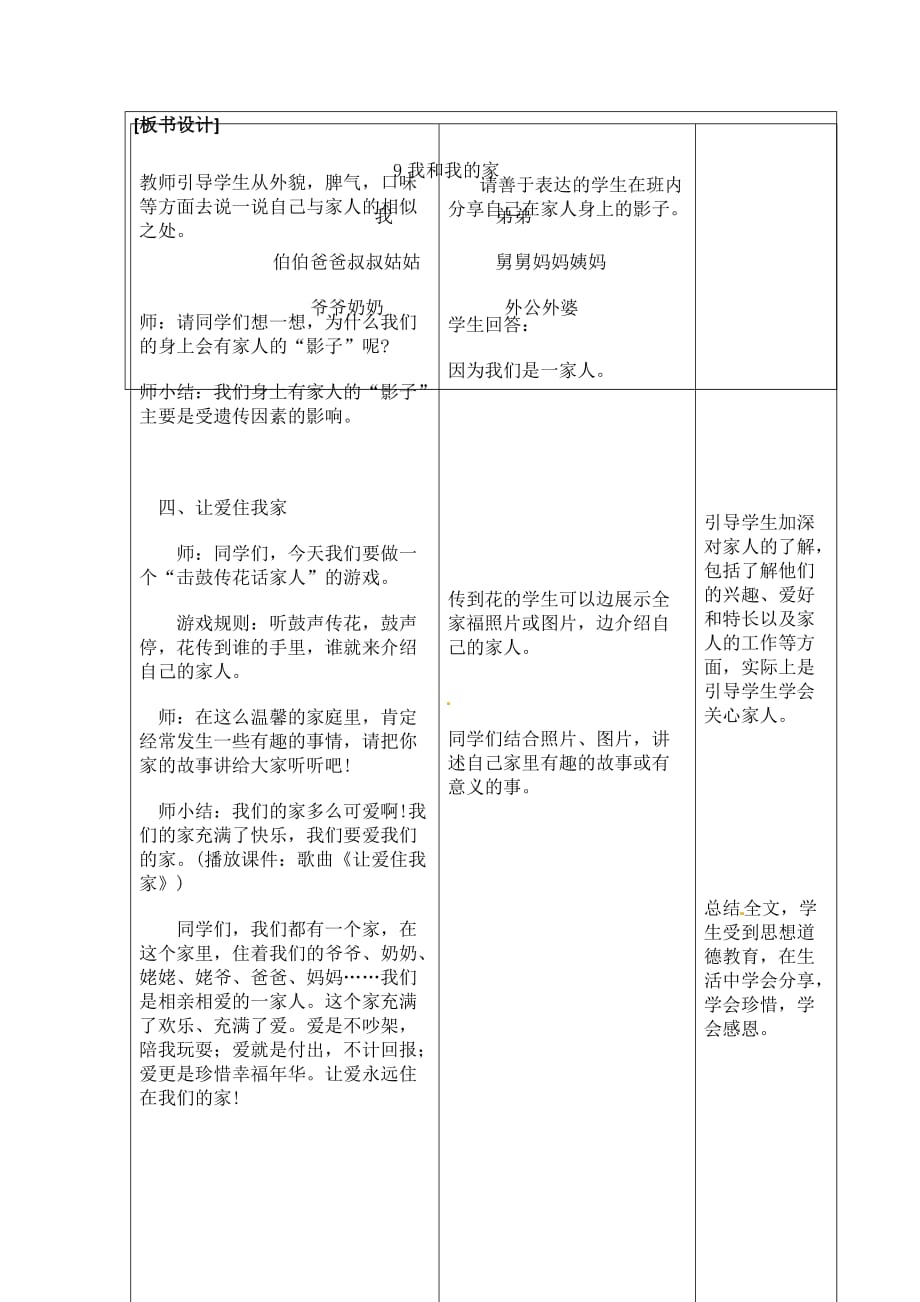 一年级道德与法治下册教案-9 我和我的家16-部编版 (1)_第4页