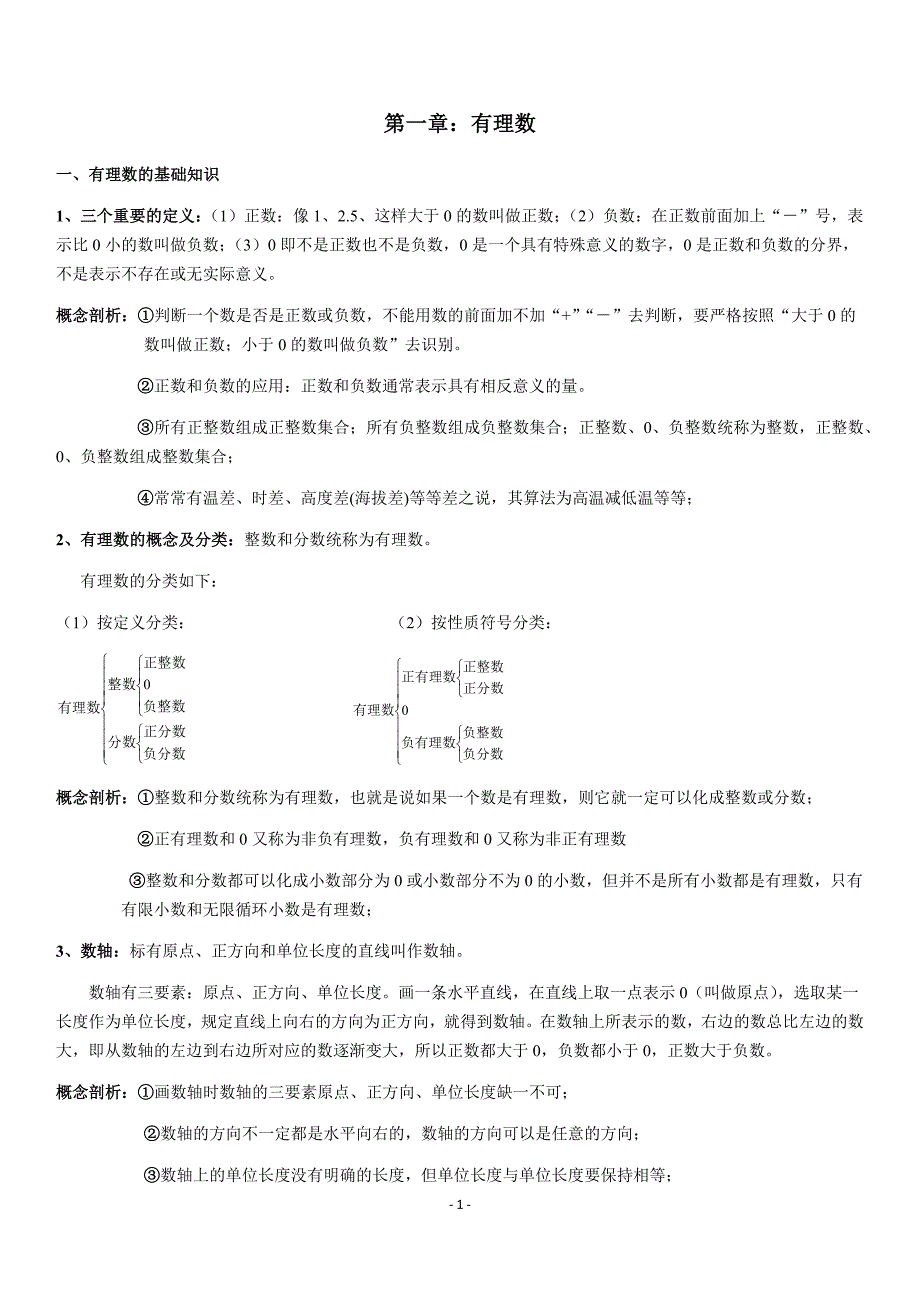 七年级上册数学基础知识 （精选可编辑）_第1页