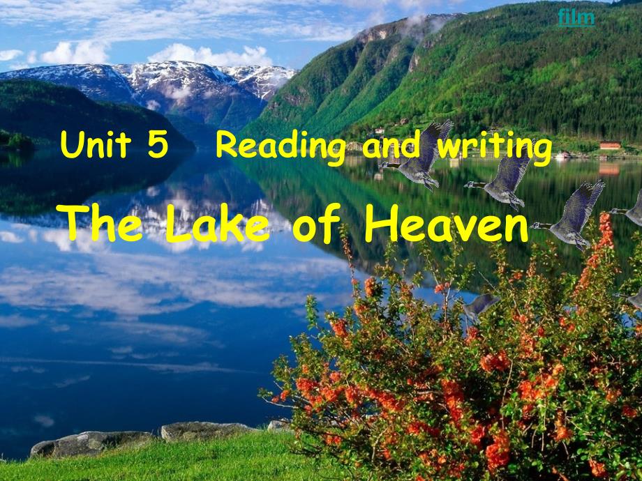 高中英语：Using language---the lake of heaven(1)_第1页