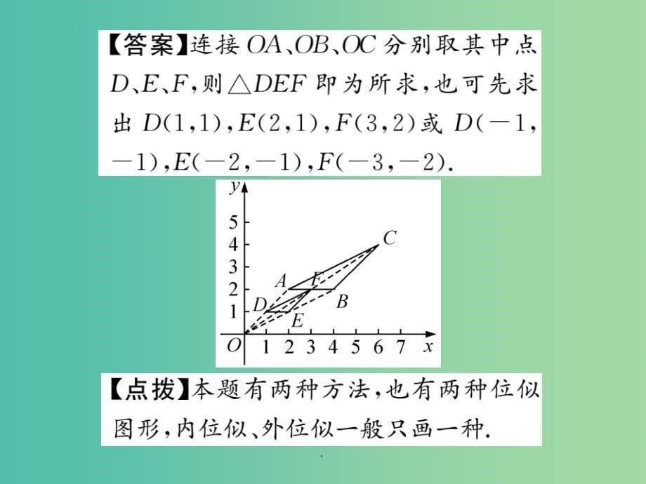 九年级数学下册 第二十七章 相似 27.3.2 平面直角坐标系中的位似 新人教版_第5页