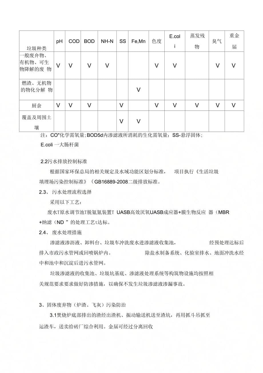 《生活垃圾焚烧发电厂环境影响几个问题处理措施的探讨》_第5页