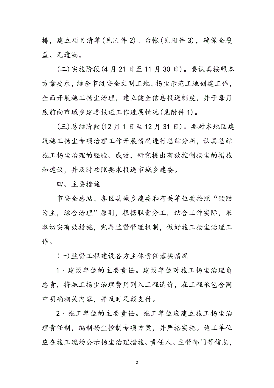 2022建筑施工扬尘治理工作方案范文_第2页