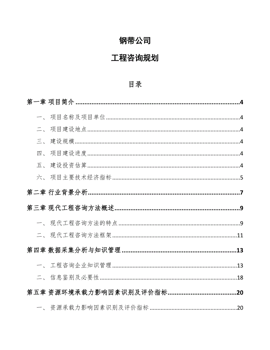 钢带公司工程咨询规划_第1页