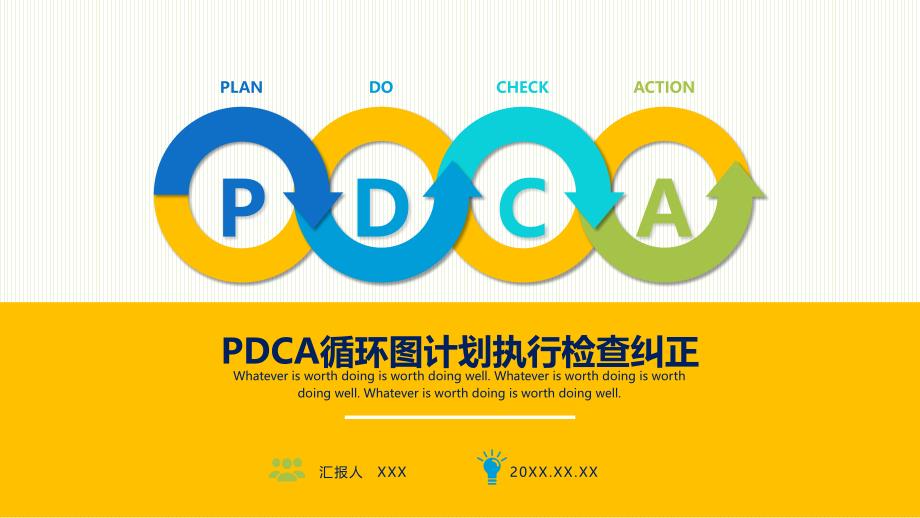 PDCA循环图计划执行检查纠正演示PPT授课演示_第1页