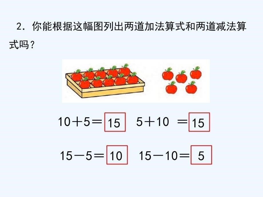 苏教版一年级上册数学《第9单元第3课时 10加几与相应的减法》课件_第5页