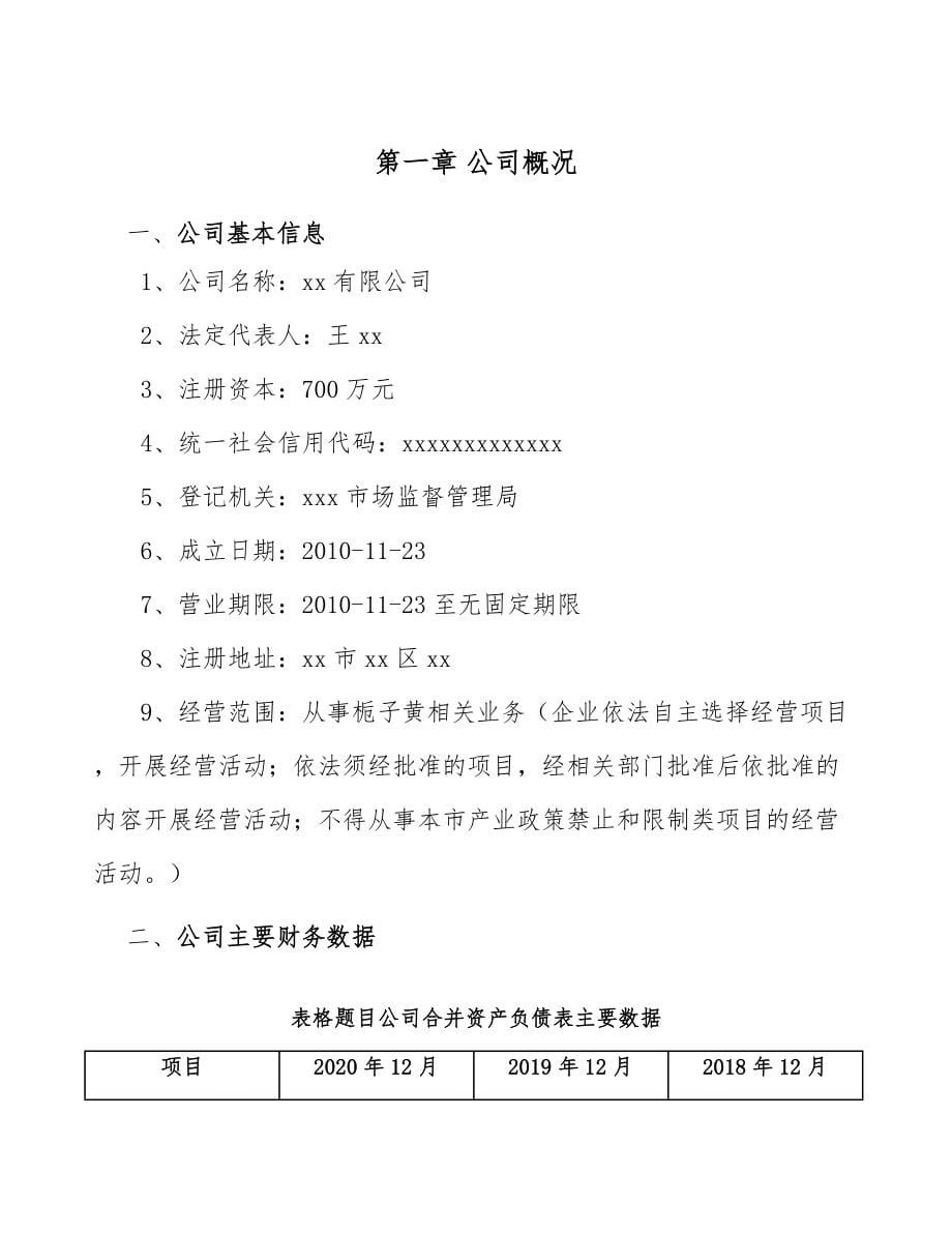 栀子黄公司工程项目与组织管理规划_第5页