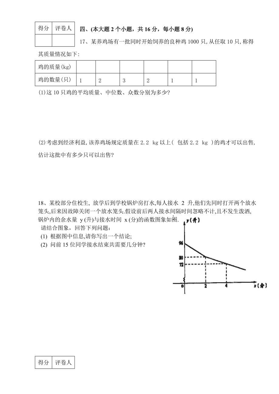 江阳西ۥ路学校初三年级诊断性考试数学试题华师大_第5页