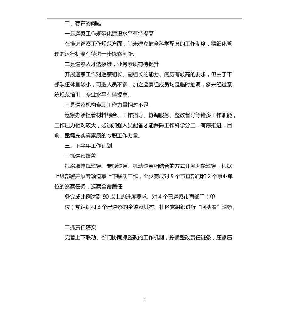 2020年巡察办半年工作总结_第5页