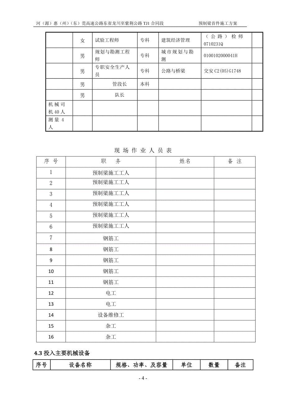 河惠莞高速公路TJ合同段预制梁首件施工方案_第5页