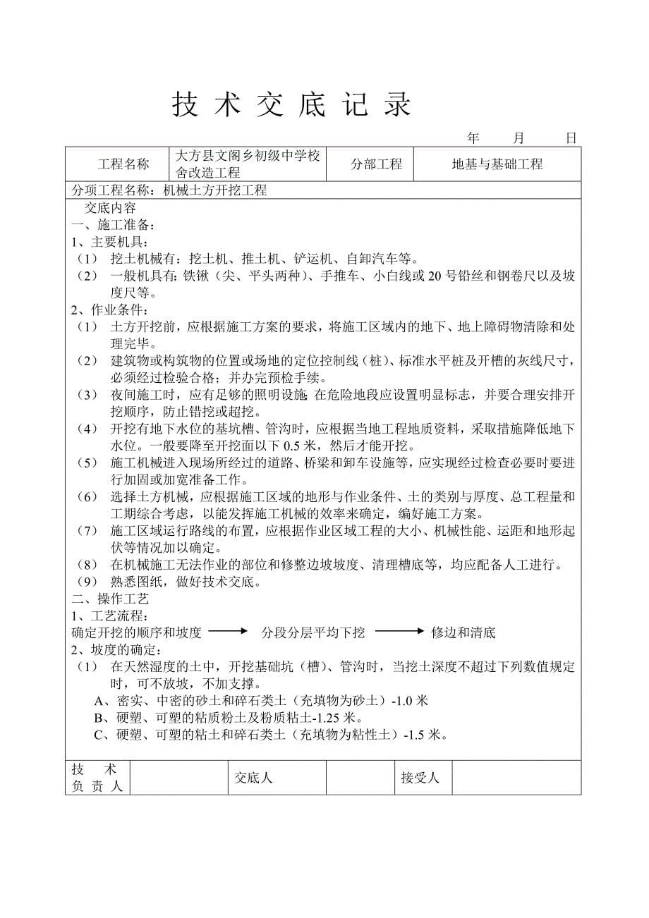 大方县文阁乡初级中学校舍改造工程技术交底(土建类77个)_第5页