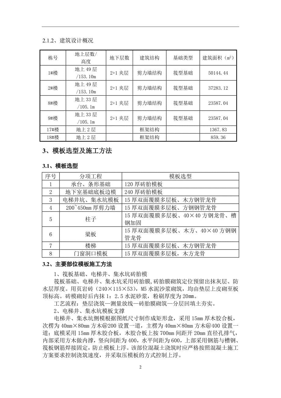 中国哈尔滨国际农业博览中心世贸花园国际公寓项目模板施工_第5页