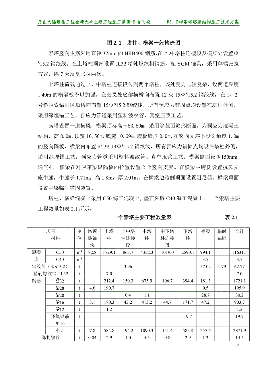 舟山大陆连岛工程金塘大桥土建工程施工技术方案修改_第3页