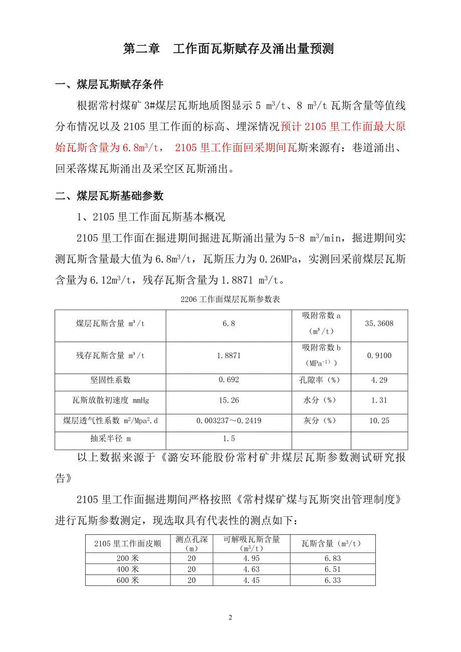 潞安集团常村煤矿2105工作面抽采达标评判报告_第4页