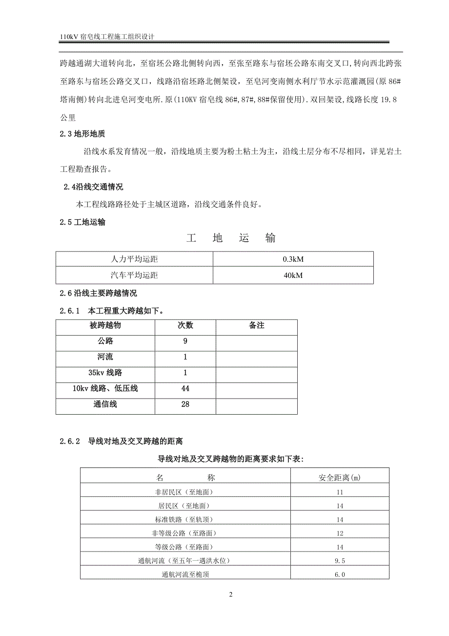 110kv宿皂线工程施工组织设计_第4页