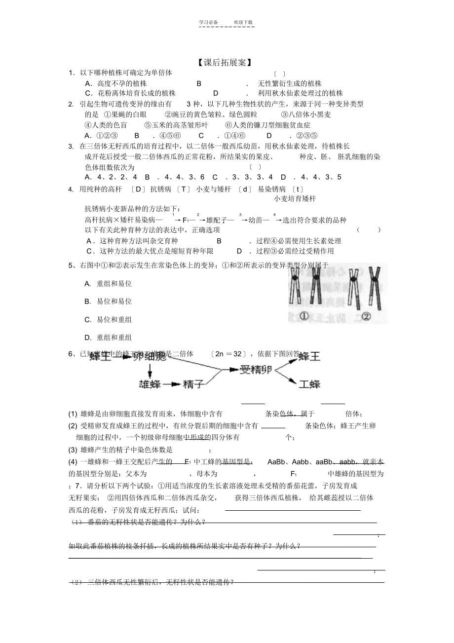 2021年染色体变异导学案_第5页