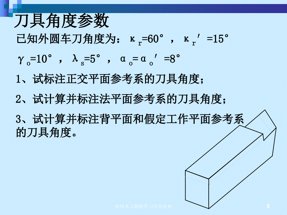 制技术习题解答刀具角度标课件_第2页