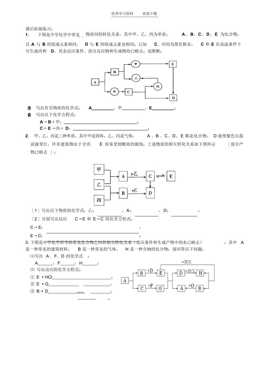 2021年初中化学推断题复习_第5页