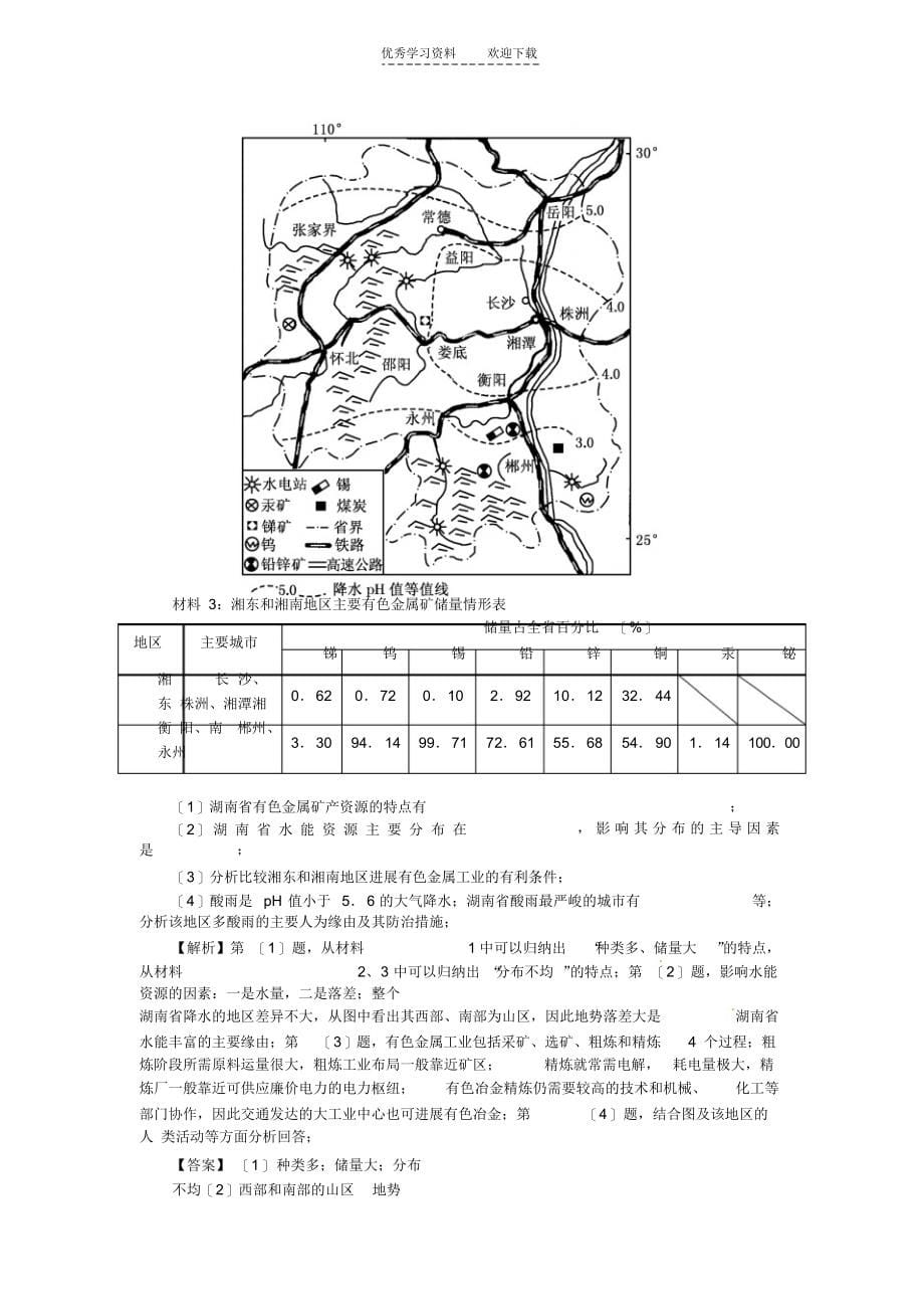 工业的区位因素与区位选择测试卷B(全解全析)_第5页