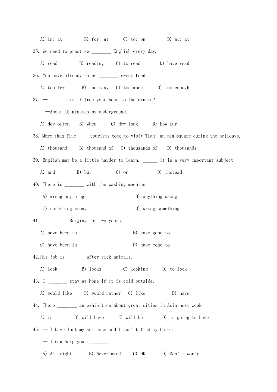 上海市浦东新区第一教育署六年级英语下学期期中阶段质量调研试题 牛津上海版五四制-牛津上海版小学六年级全册英语试题_第4页