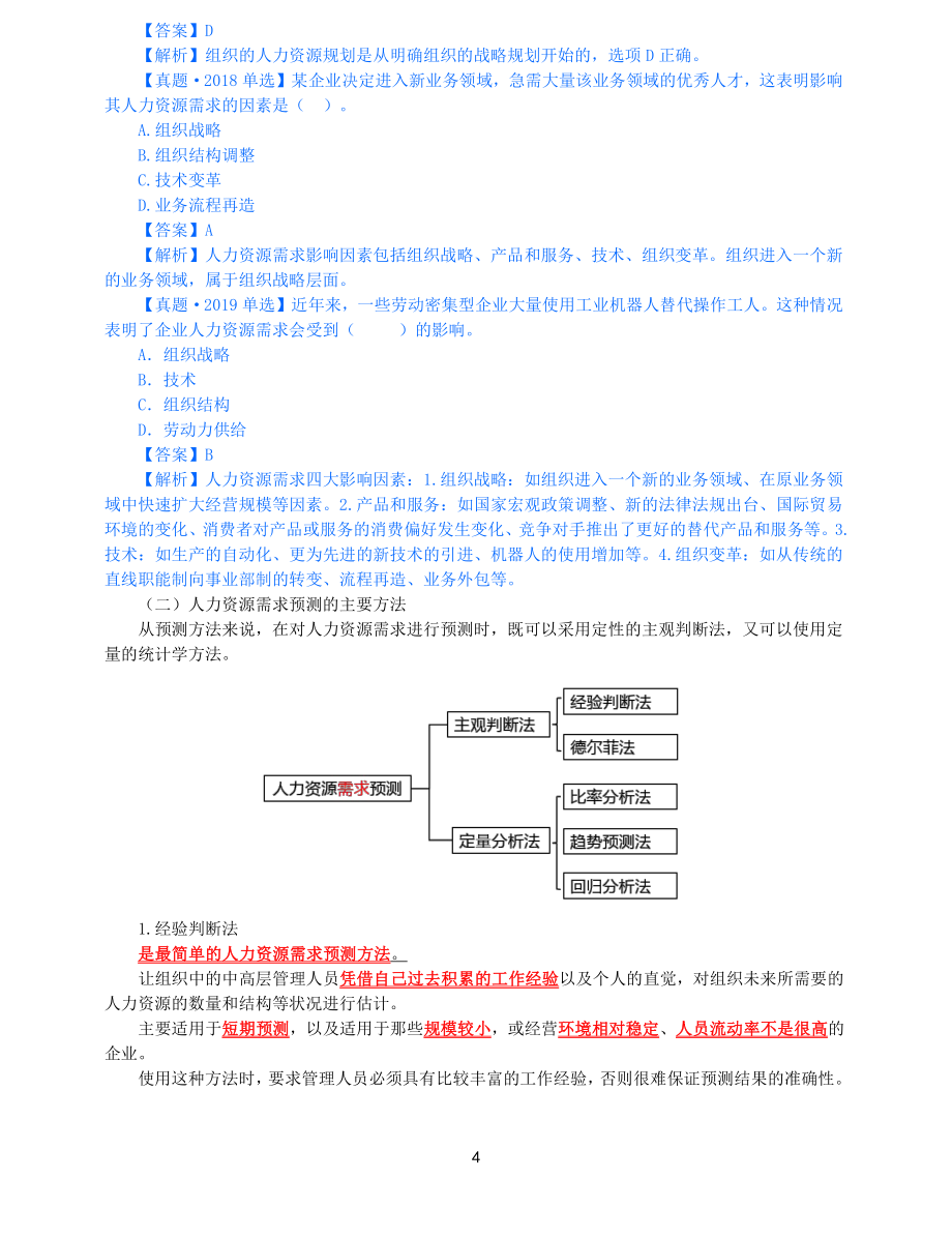 2021年中级经济师-人力-知识考点-24、第5章人力资源规划第1节-1_第4页