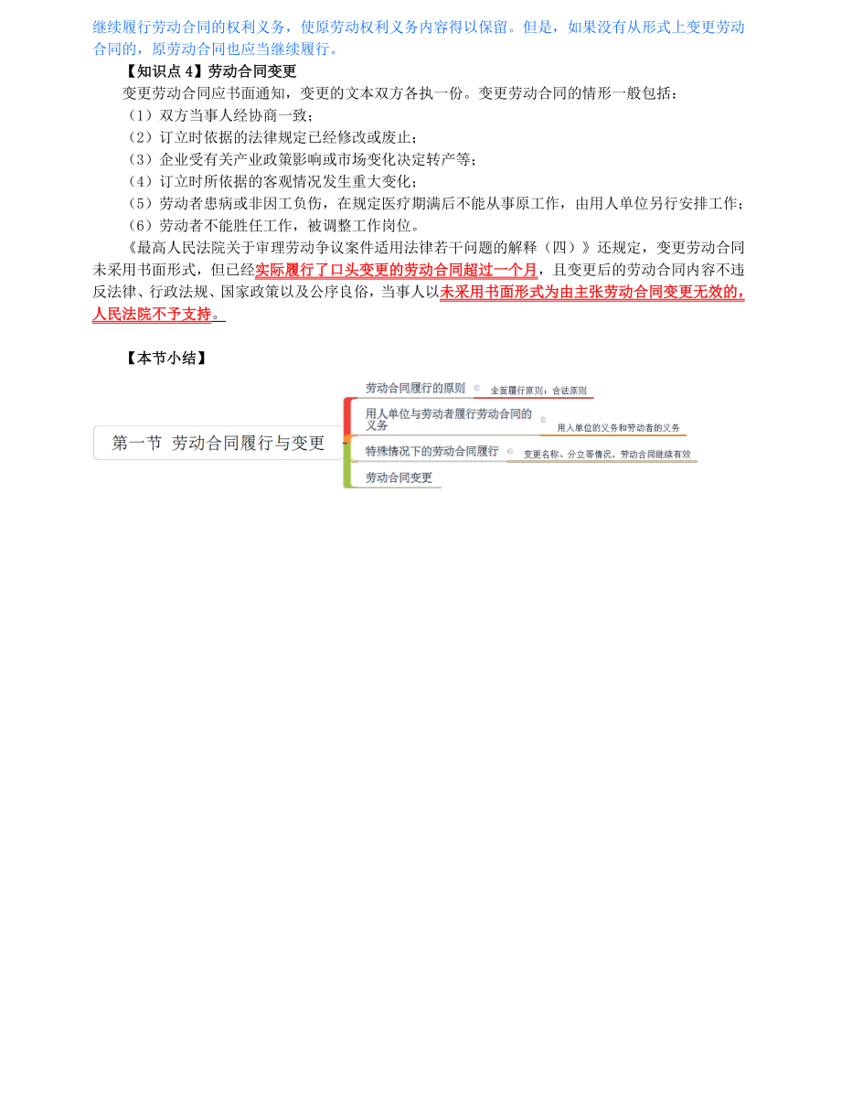 2021年中级经济师-人力-知识考点-70、第14章劳动合同管理与特殊用工第1节_第4页