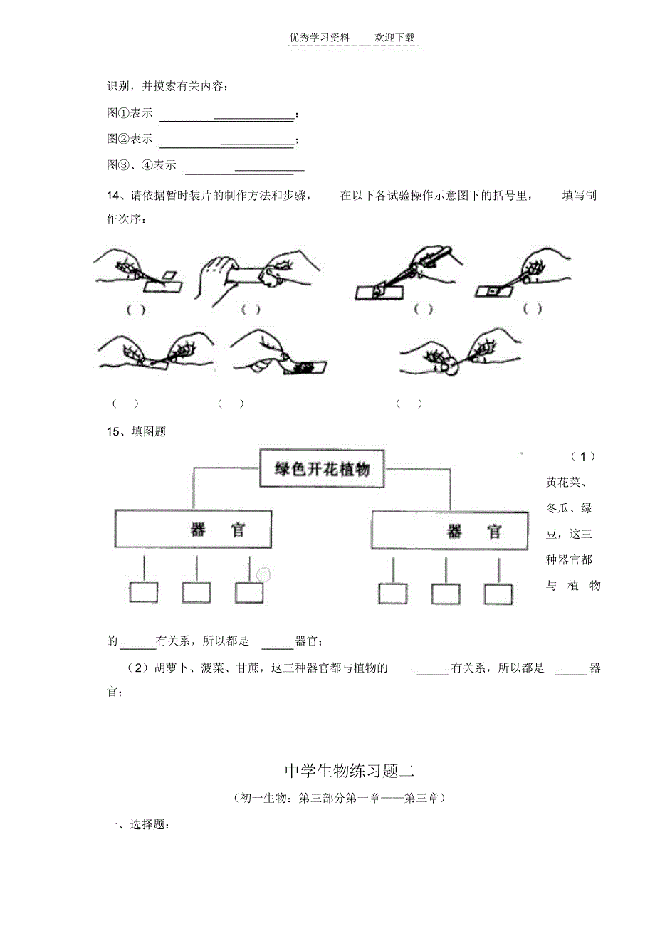 2021年初中生物练习题一_第4页