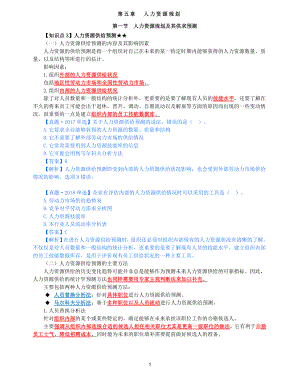 2021年中级经济师-人力-知识考点-25、第5章人力资源规划第1节-2