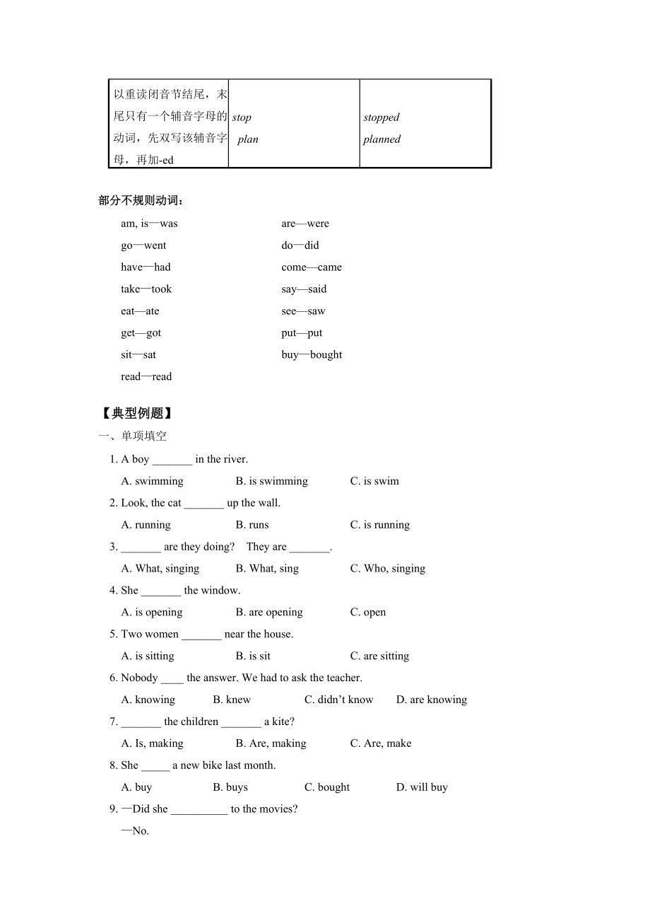 六年级英语语法预习Grammar A山东教育版_第4页