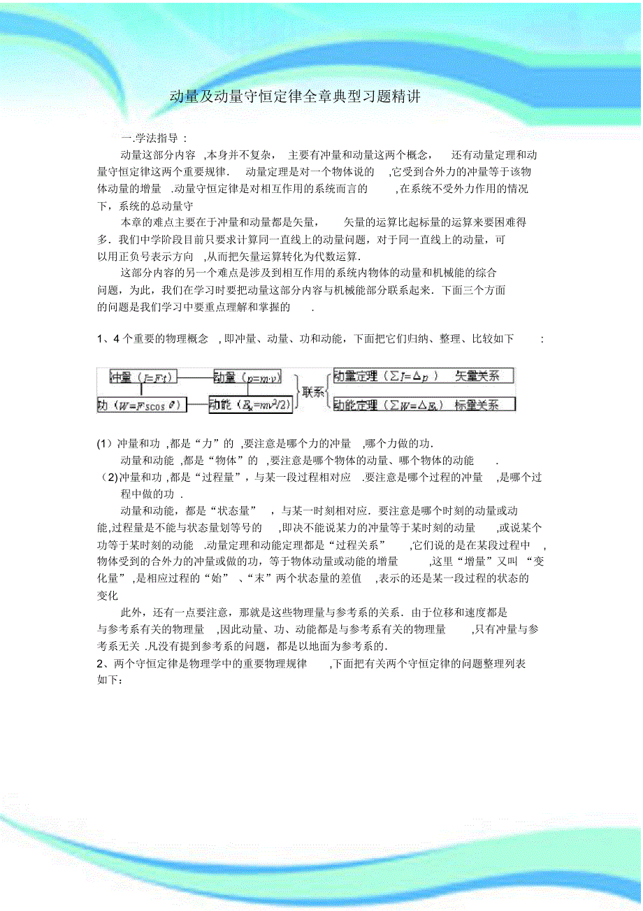 动量及动量守恒定律全章典型习题精讲-14页_第3页