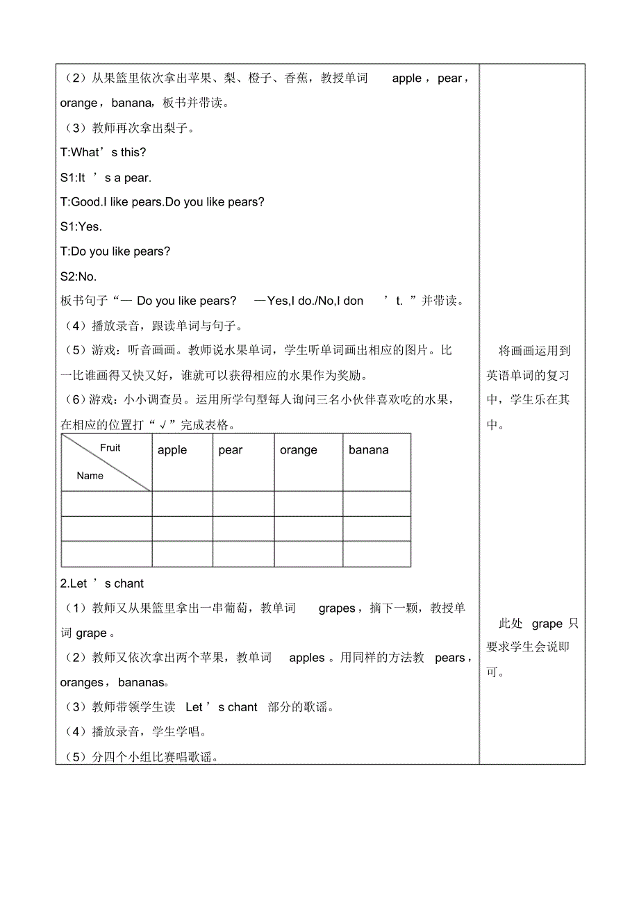 Unit5Doyoulikepears？教案(一)-11页_第2页