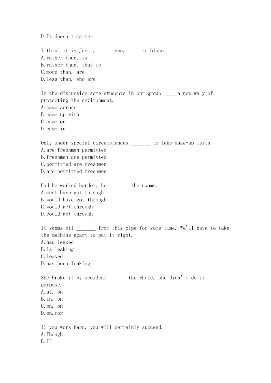 福师大《高级英语阅读(一)》20秋在线作业一答卷_第4页