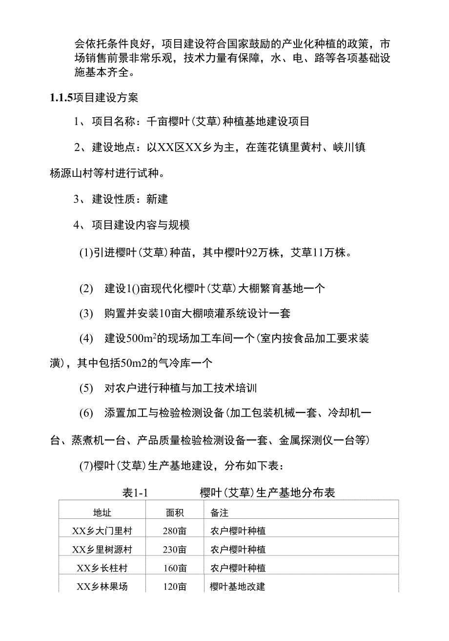 新建千亩樱叶种植基地项目建议书_第4页