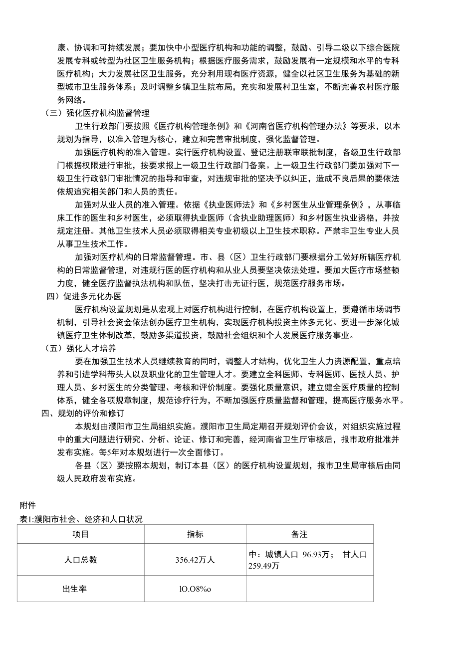 濮阳市卫生医疗机构行政规划_第4页