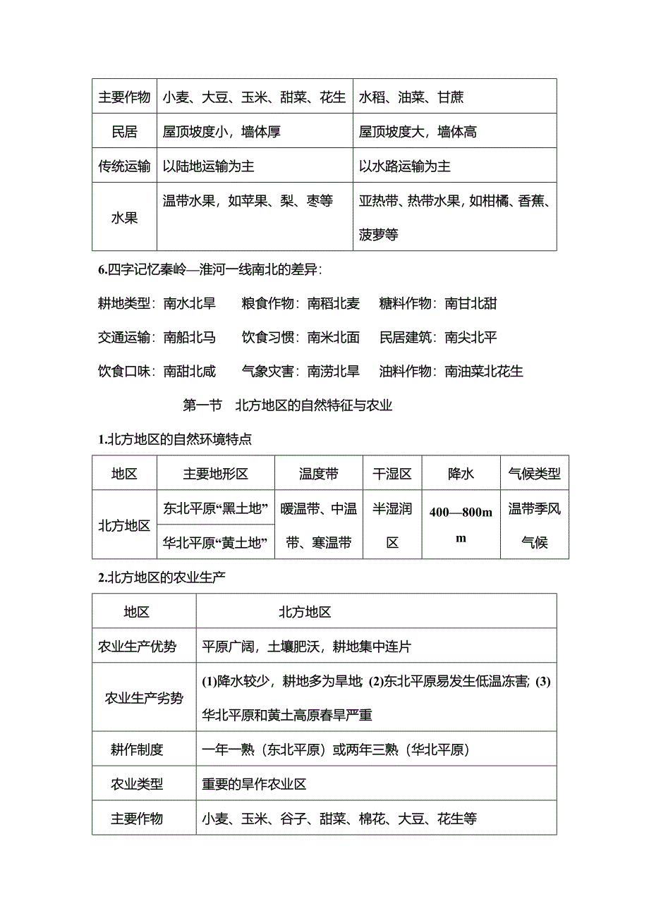 人教版八年级地理下册全书知识点复习（Word版）_第3页